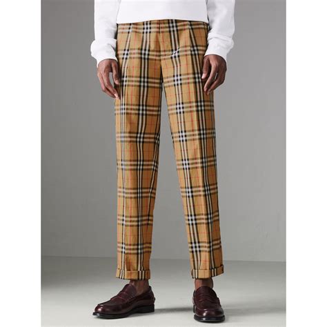 burberry checked panta